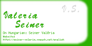 valeria seiner business card