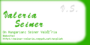 valeria seiner business card